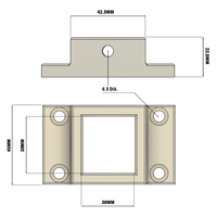 44-030-3 MODULAR SOLUTIONS PROFILE<br>30 SERIES CONNECTING FLANGE W/ HARDWARE